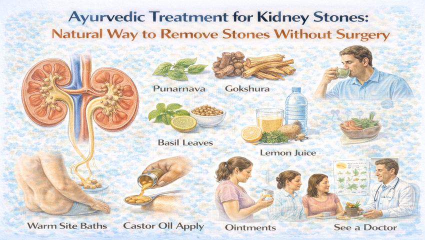Ayurvedic Treatment for Kidney Stones for Uric Acid, Calcium Oxalate, Struvite and Cystine Stones
